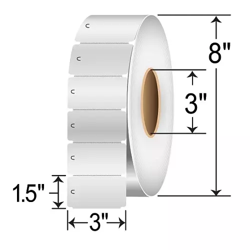 3 X 1.5 Thermal Transfer Premium Paper Tag - No Adhesive