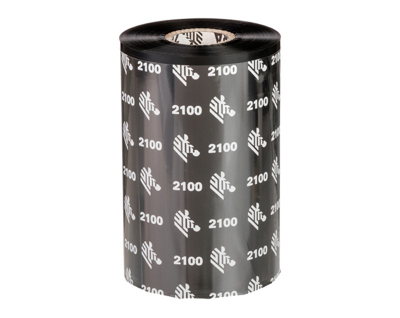 02100BK13145 - Thermal Transfer Ribbon - 5.16 in X 1476 ft - 2100 Wax Ribbon - Black - Genuine Zebra