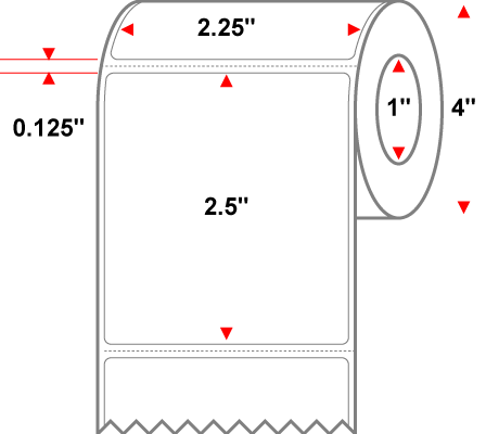 2.25 X 2.5 Direct Thermal Label 4
