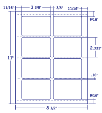 8 x 16 / 100-Sheets