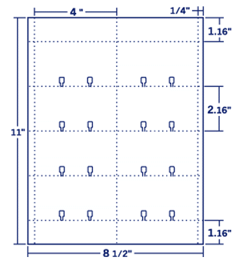 4" X 2.166" Laser/Inkjet Label-8 Per Sheet, 100 Sheets Per Pack, White, Permanent - Labelmatch