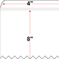 4 X 8 Economy Paper Thermal Transfer Label - No Perf - White - 8" Roll - Permanent