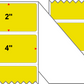 Fanfolded - 4 X 2 Premium Paper Direct Thermal Label - PMS 3955 Yellow/Green 3955 - Permanent