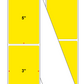 Fanfolded - 3 X 5 Premium Paper Thermal Transfer Label - Fluorescent Yellow 803 - Permanent