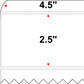 4.5 X 2.5 Premium Paper Thermal Transfer Label - Perforated - White - 8" Roll - Permanent