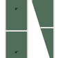 Fanfolded - 4 X 8 Premium Paper Direct Thermal Label - PMS 357 Dark Green 357 - Permanent