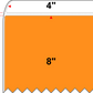 4 X 8 Premium Paper Thermal Transfer Label - Perforated - PMS 1495 Orange/Peach 1495 - 4" Roll - Permanent