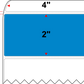 4 X 2 Premium Paper Thermal Transfer Label - Perforated - Process Blue Process Blue - 4" Roll - Permanent