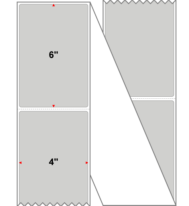 Fanfolded - 4 X 6 Premium Paper Direct Thermal Label - PMS Cool Gray 2 Cool Gray 2 - Permanent