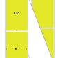 Fanfolded - 4 X 6.5 Premium Paper Thermal Transfer Label - Fluorescent Chartreuse 809 - Permanent
