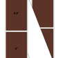 Fanfolded - 4 X 6.5 Premium Paper Direct Thermal Label - PMS 4695 Dark Brown 4695 - Permanent