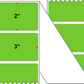 Fanfolded - 3 X 2 Premium Paper Direct Thermal Label - PMS 375 Yellow/Green 375 - Permanent