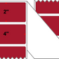 Fanfolded - 4 X 2 Premium Paper Direct Thermal Label - PMS 187 Dark Red 187 - Permanent