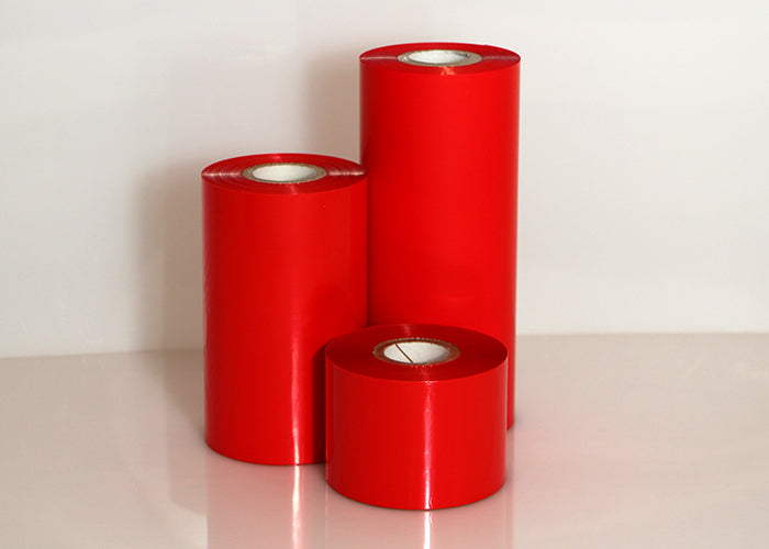 18100077-6 - Thermal Transfer Ribbon - 6.73 in X 984 ft - TR3021 Red General Purpose Wax - Red - Genuine DNP