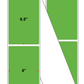 Fanfolded - 4 X 6.5 Premium Paper Thermal Transfer Label - PMS 368 Medium Green/Yellow 368 - Permanent