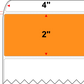 4 X 2 Premium Paper Thermal Transfer Label - Perforated - PMS 1495 Orange/Peach 1495 - 8" Roll - Permanent