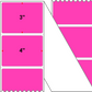 Fanfolded - 4 X 3 Premium Paper Thermal Transfer Label - Fluorescent Pink 806 - Permanent