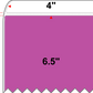 4 X 6.5 Premium Paper Thermal Transfer Label - Perforated - PMS 247 Dark Purple 247 - 8" Roll - Permanent