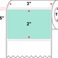 3 X 2 Premium Paper Direct Thermal Label - Perforated - PMS 331 Light (Mint) Green 331 - 4" Roll - Permanent