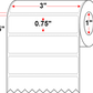 3 X 0.75 Premium Paper Direct Thermal Label - Perforated - White - 4" Roll - Permanent