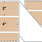 Fanfolded - 4 X 2 Premium Paper Thermal Transfer Label - PMS 726 Brown 726 - Permanent