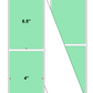 Fanfolded - 4 X 6.5 Premium Paper Thermal Transfer Label - PMS 351 Light Green 351 - Permanent