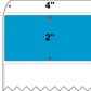 4 X 2 Premium Paper Thermal Transfer Label - Perforated - Fluorescent Blue 801 - 4" Roll - Permanent
