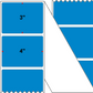 Fanfolded - 4 X 3 Premium Paper Thermal Transfer Label - Process Blue Process Blue - Permanent