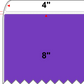 4 X 8 Premium Paper Thermal Transfer Label - Perforated - PMS 266 Violet 266 - 4" Roll - Permanent