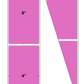 Fanfolded - 4 X 8 Premium Paper Thermal Transfer Label - PMS 2385 Purple/Red 2385 - Permanent