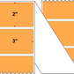 Fanfolded - 3 X 2 Premium Paper Thermal Transfer Label - Fluorescent Orange 804 - Permanent