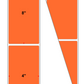 Fanfolded - 4 X 8 Premium Paper Direct Thermal Label - PMS 021 Orange 21 - Permanent