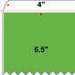 4 X 6.5 Premium Paper Direct Thermal Label - Perforated - PMS 368 Medium Green/Yellow 368 - 4" Roll - Permanent
