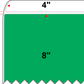 4 X 8 Premium Paper Direct Thermal Label - Perforated - PMS 354 Green 354 - 4" Roll - Permanent