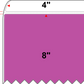 4 X 8 Premium Paper Direct Thermal Label - Perforated - PMS 247 Dark Purple 247 - 4" Roll - Permanent