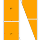 Fanfolded - 3 X 5 Premium Paper Thermal Transfer Label - PMS 135 Pastel Orange 135 - Permanent
