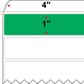 4 X 1 Premium Paper Thermal Transfer Label - Perforated - PMS 354 Green 354 - 8" Roll - Permanent