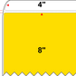 4 X 8 Premium Paper Thermal Transfer Label - Perforated - Pantone Yellow Yellow - 8" Roll - Permanent
