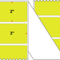 Fanfolded - 3 X 2 Premium Paper Thermal Transfer Label - Fluorescent Chartreuse 809 - Permanent