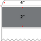 4 X 2 Premium Paper Thermal Transfer Label - Perforated - PMS Cool Gray 9 (Very Dark) Gray 9 - 8" Roll - Permanent