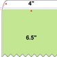 4 X 6.5 Premium Paper Direct Thermal Label - Perforated - PMS 365 Light Green/Yellow 365 - 4" Roll - Permanent