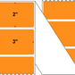Fanfolded - 3 X 2 Premium Paper Thermal Transfer Label - PMS 1495 Orange/Peach 1495 - Permanent