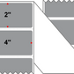 Fanfolded - 4 X 2 Premium Paper Thermal Transfer Label - PMS Cool Gray 7 (Dark) Gray 7 - Permanent
