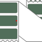 Fanfolded - 4 X 1 Premium Paper Thermal Transfer Label - PMS 357 Dark Green 357 - Permanent