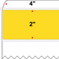 4 X 2 Premium Paper Thermal Transfer Label - Perforated - PMS 115 Yellow/Orange 115 - 8" Roll - Permanent