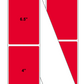 Fanfolded - 4 X 6.5 Premium Paper Thermal Transfer Label - PMS 185 Red 185 - Permanent