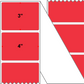 Fanfolded - 4 X 3 Premium Paper Direct Thermal Label - PMS 032 Red 32 - Permanent