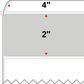 4 X 2 Premium Paper Direct Thermal Label - Perforated - PMS Cool Gray 2 Cool Gray 2 - 8" Roll - Permanent