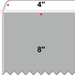 4 X 8 Premium Paper Direct Thermal Label - Perforated - PMS Cool Gray 5 (Medium) Gray 5 - 8" Roll - Permanent