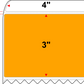 4 X 3 Premium Paper Thermal Transfer Label - Perforated - PMS 135 Pastel Orange 135 - 4" Roll - Permanent